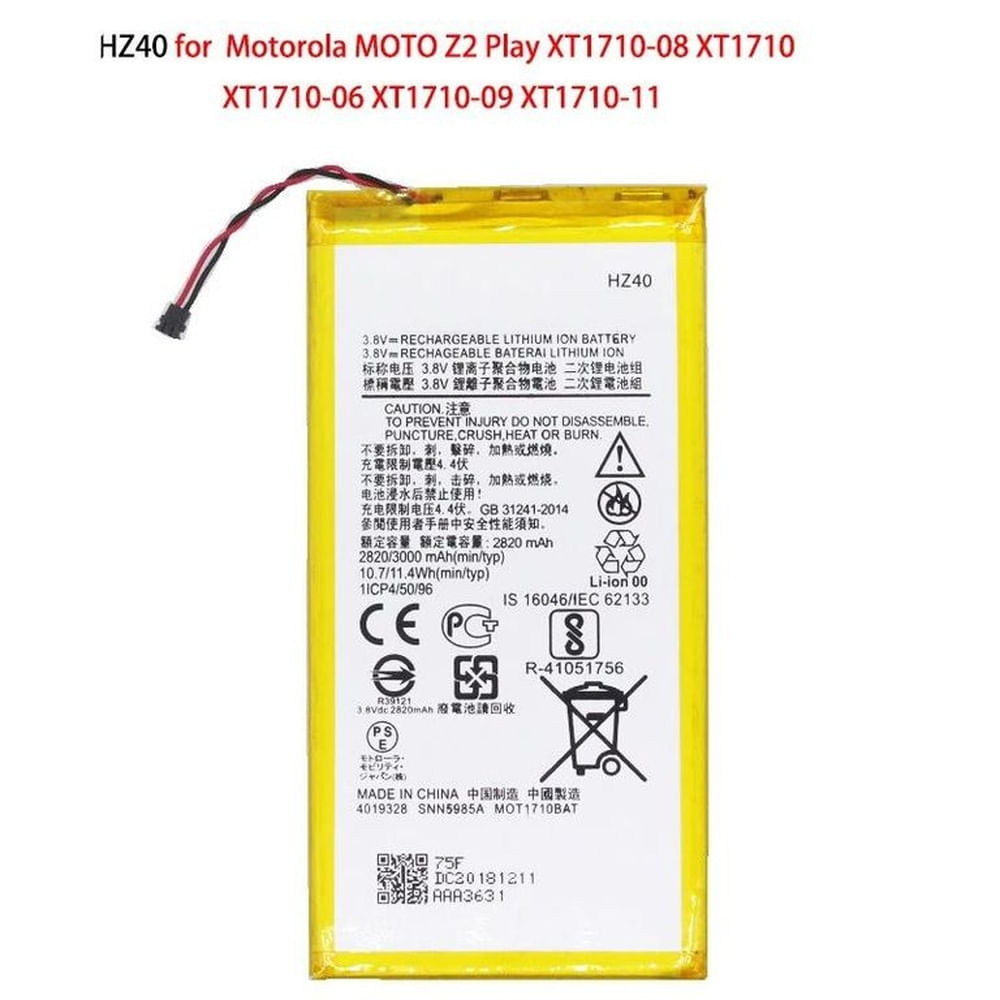 BATERIA MOTOROLA Z2 PLAY HZ40 TORIGINAL-SM NUEVO