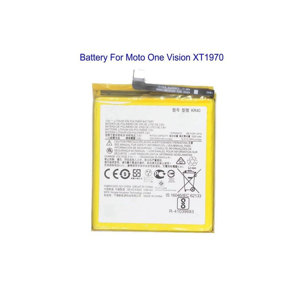 BATERIA MOTOROLA ONE VISION - ACTION KR40 NUEVO-AMARILLO