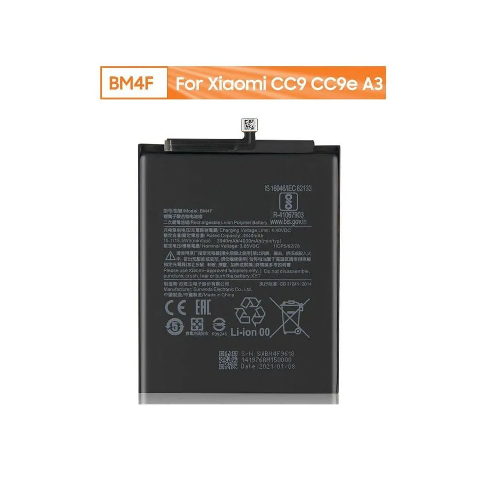 BATERIA MI A3- MI 9LITE -  BM4F    NUEVO-NEGRO