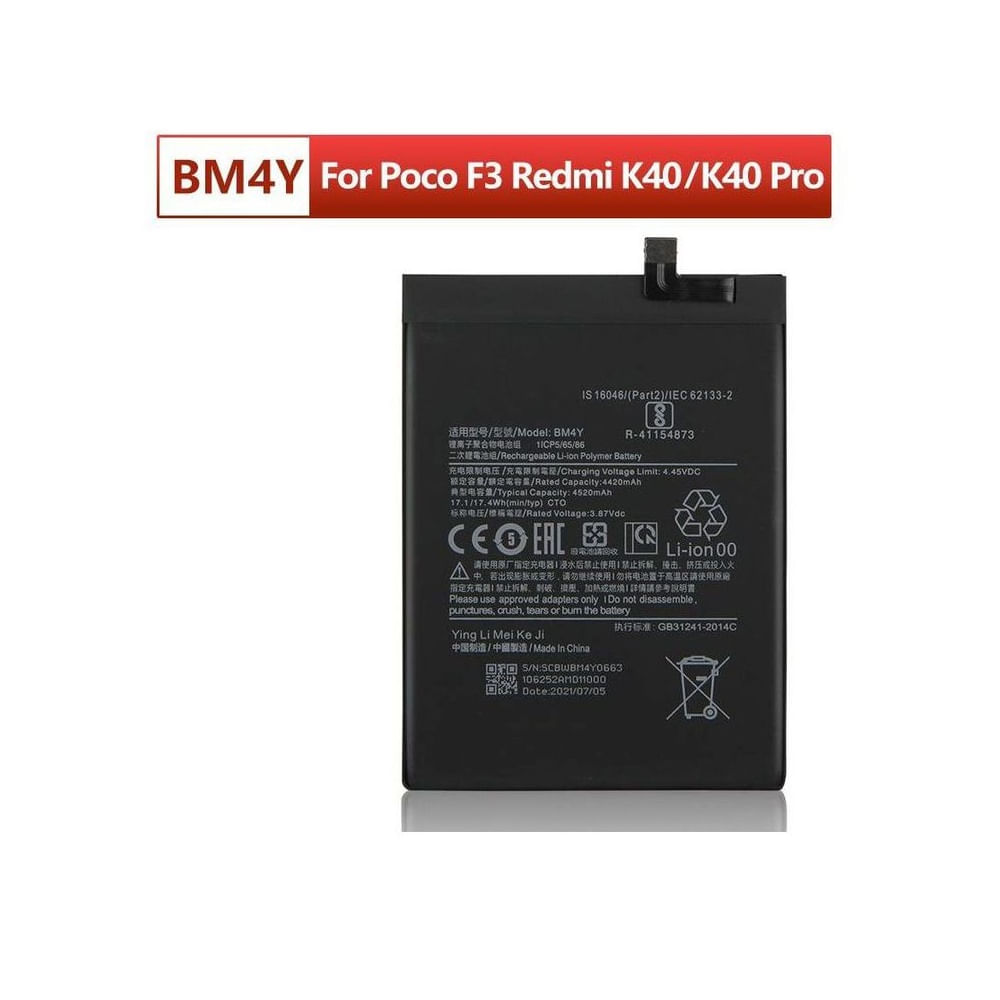 BATERIA POCO F3 - REDMI K40 PRO BM4Y NUEVO.