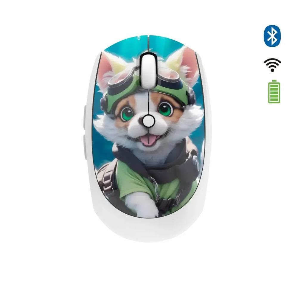 MOUSE INALÁMBRICO G-231-6D BLUETOOTH 5.0 Y 2.4G RECARGABLE