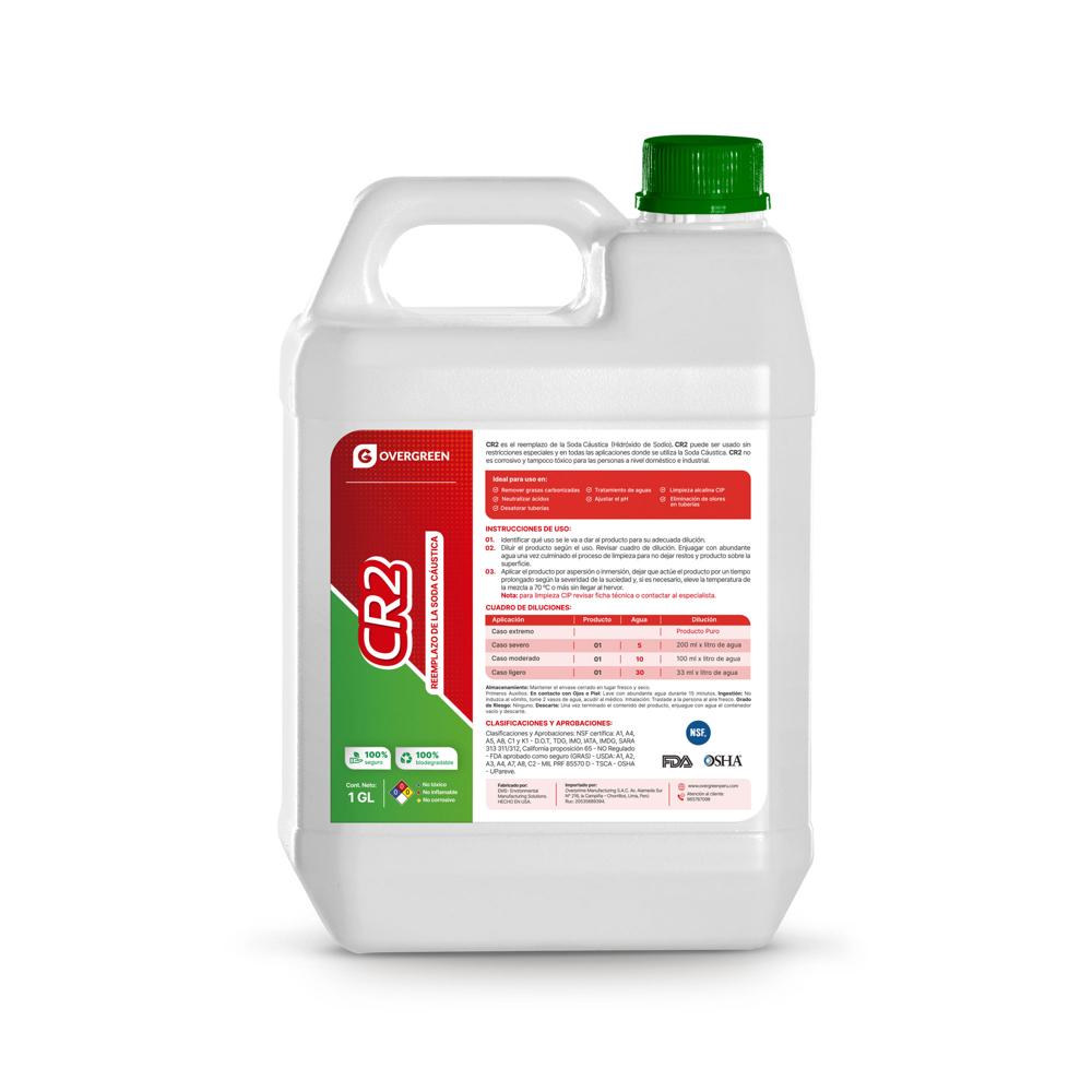 CR2 - PRESENTACION 1 GL - REEMPLAZO SODA CAUSTICA - QUITA GRASA CARBONIZADA - DESATORADOR