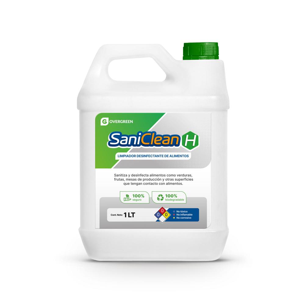 SANICLEAN H - PRESENTACION 1 LT - DESENGRASANTE LIMPIADOR DESINFECTANTE - FRUTAS - VERDURAS