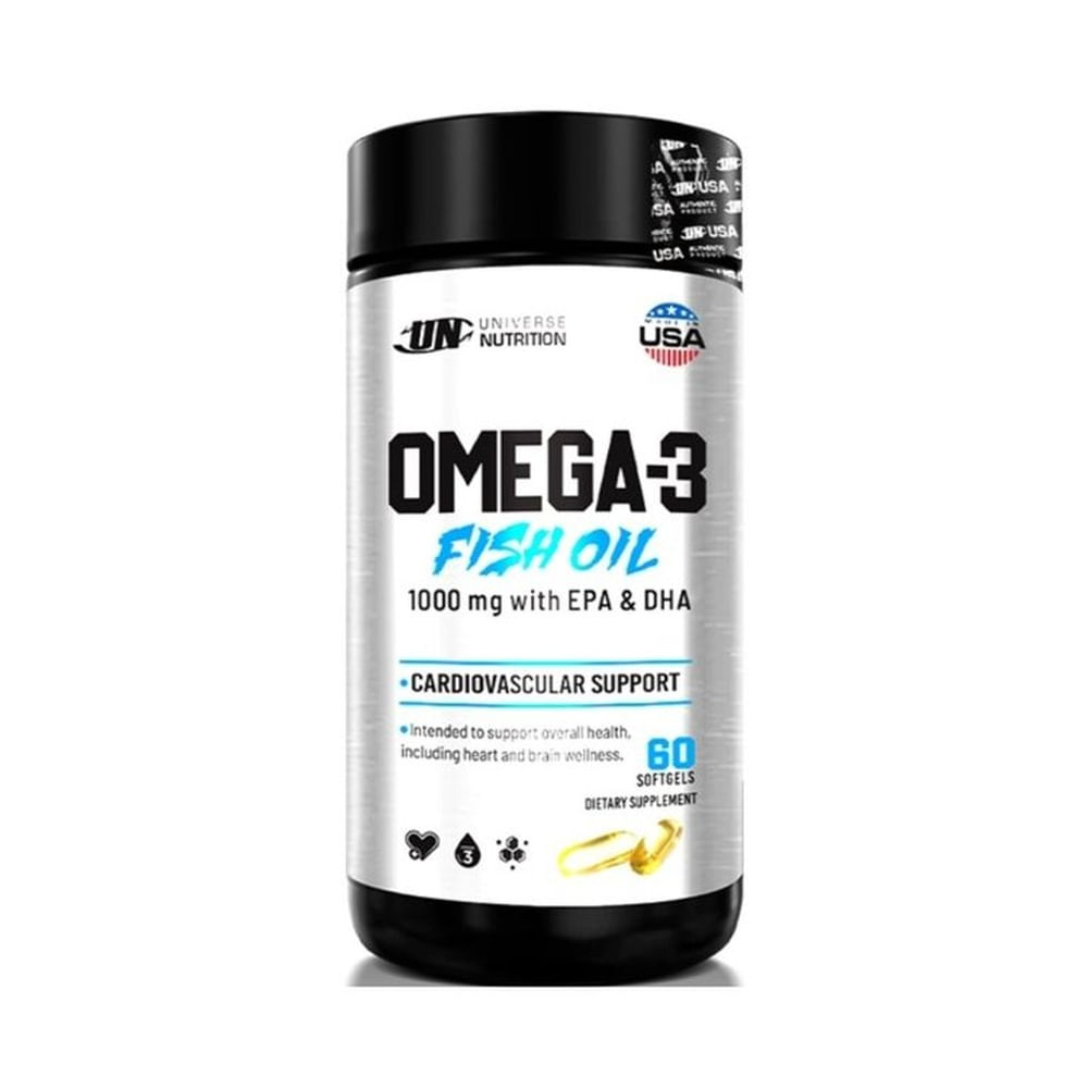 Omega 3 Fish Oil Americana Universe Nutrition 60 cápsulas