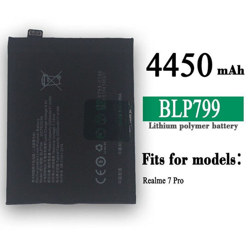 Bateria realme 7 pro blp799 nuevo-negro