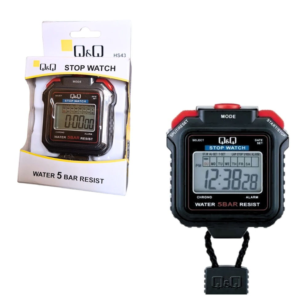Cronómetro Deportivo con Alarma Calendario Q&Q HS43