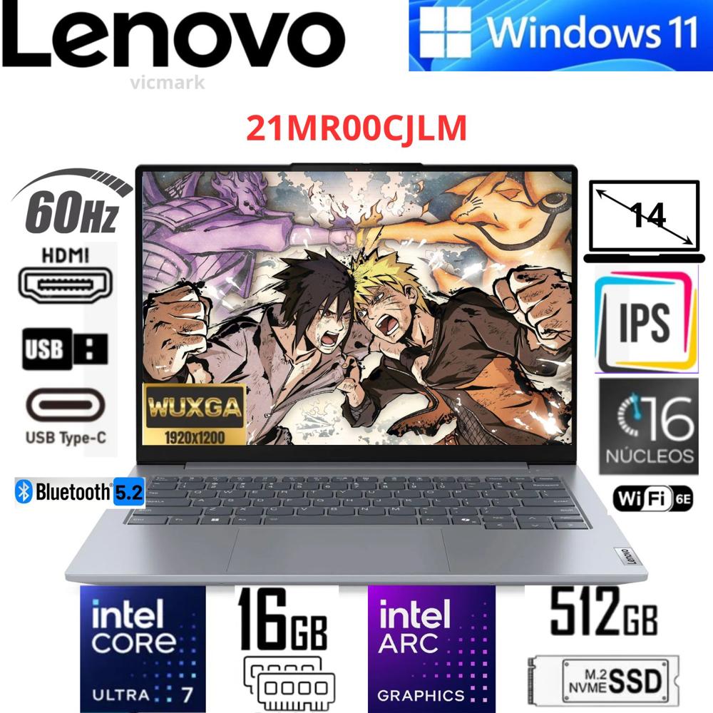Laptop Lenovo ThinkBook 14 Gen 7 Core Ultra 7 155H 16GB RAM 512GB SSD WUXGA Windows 11 Pro
