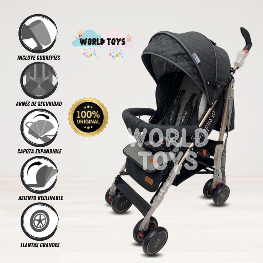 Coche Bastón de Lujo OLYMPUS con Mango Giratorio Black