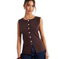 Chaleco Mujer 463G-20 zhara Hilo Color Chocolate