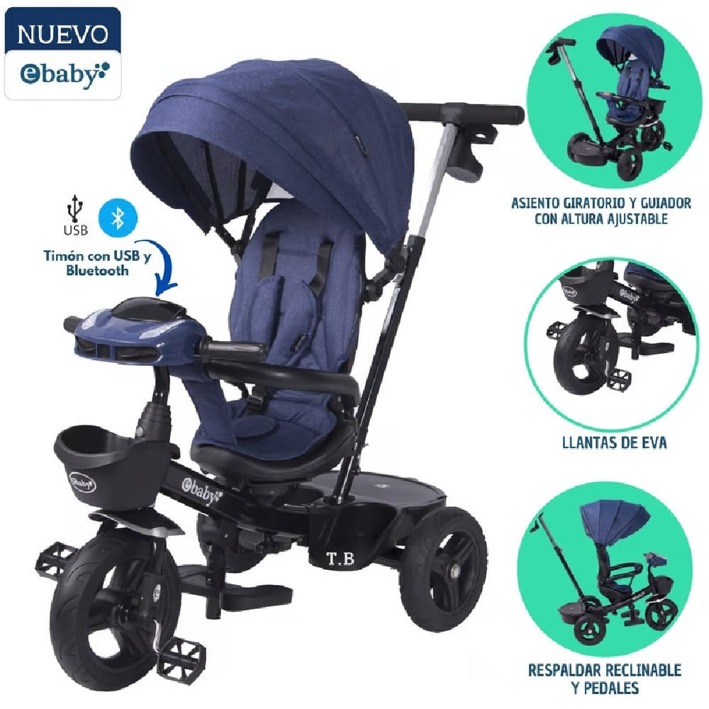 Triciclo Ebaby Aria 334  Azul