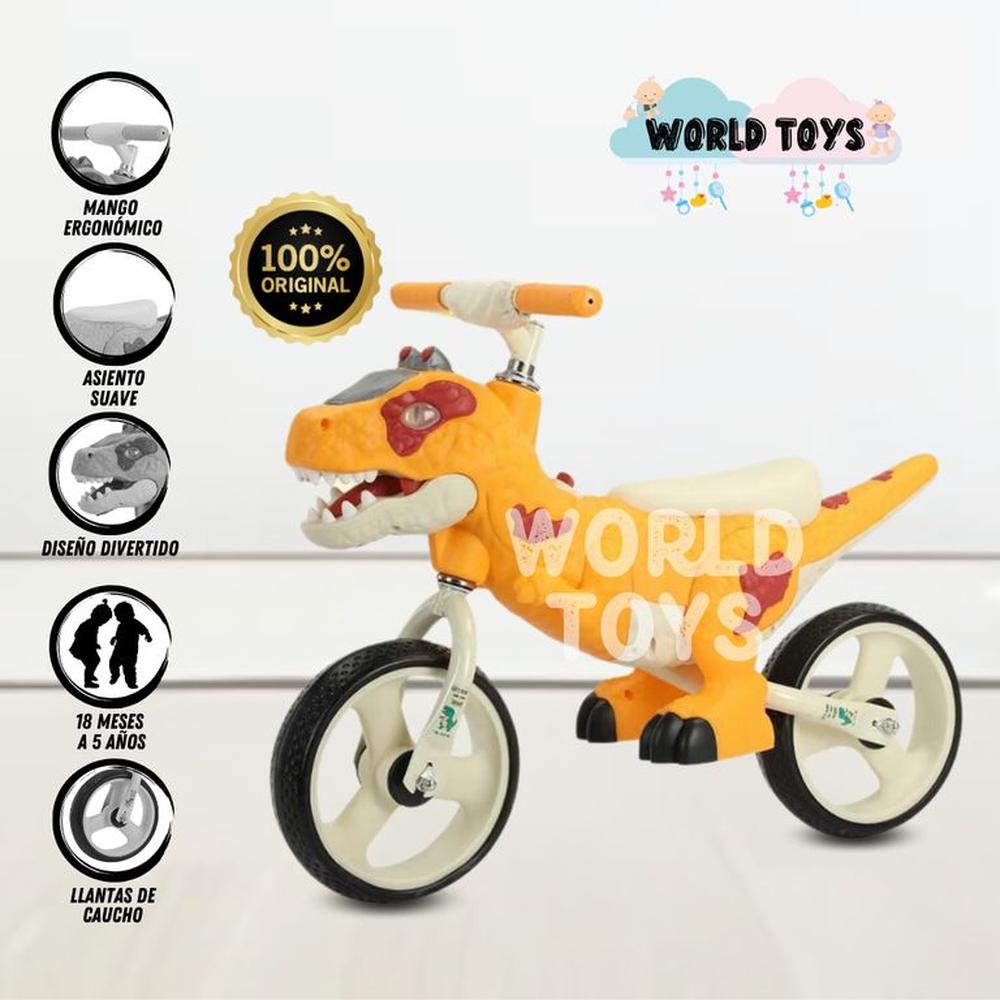 Bicicleta de Equilibrio DINOROAD Con Casco Orange