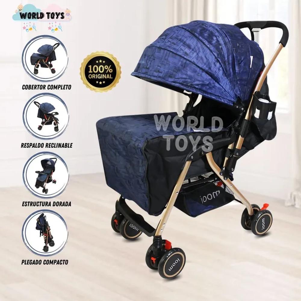 Coche Cuna de Paseo Beautiful MOOI Blue