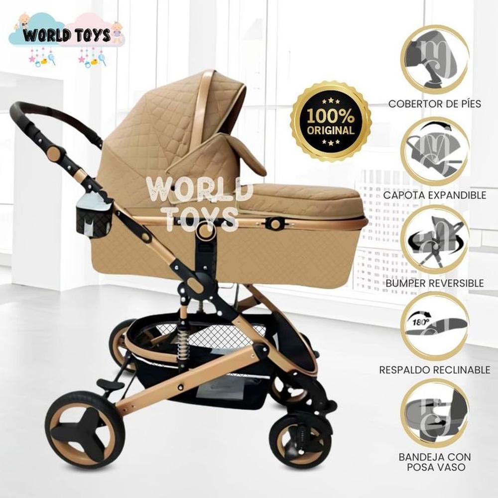 Coche Cuna Moisés de Lujo LOVY BABY Beige