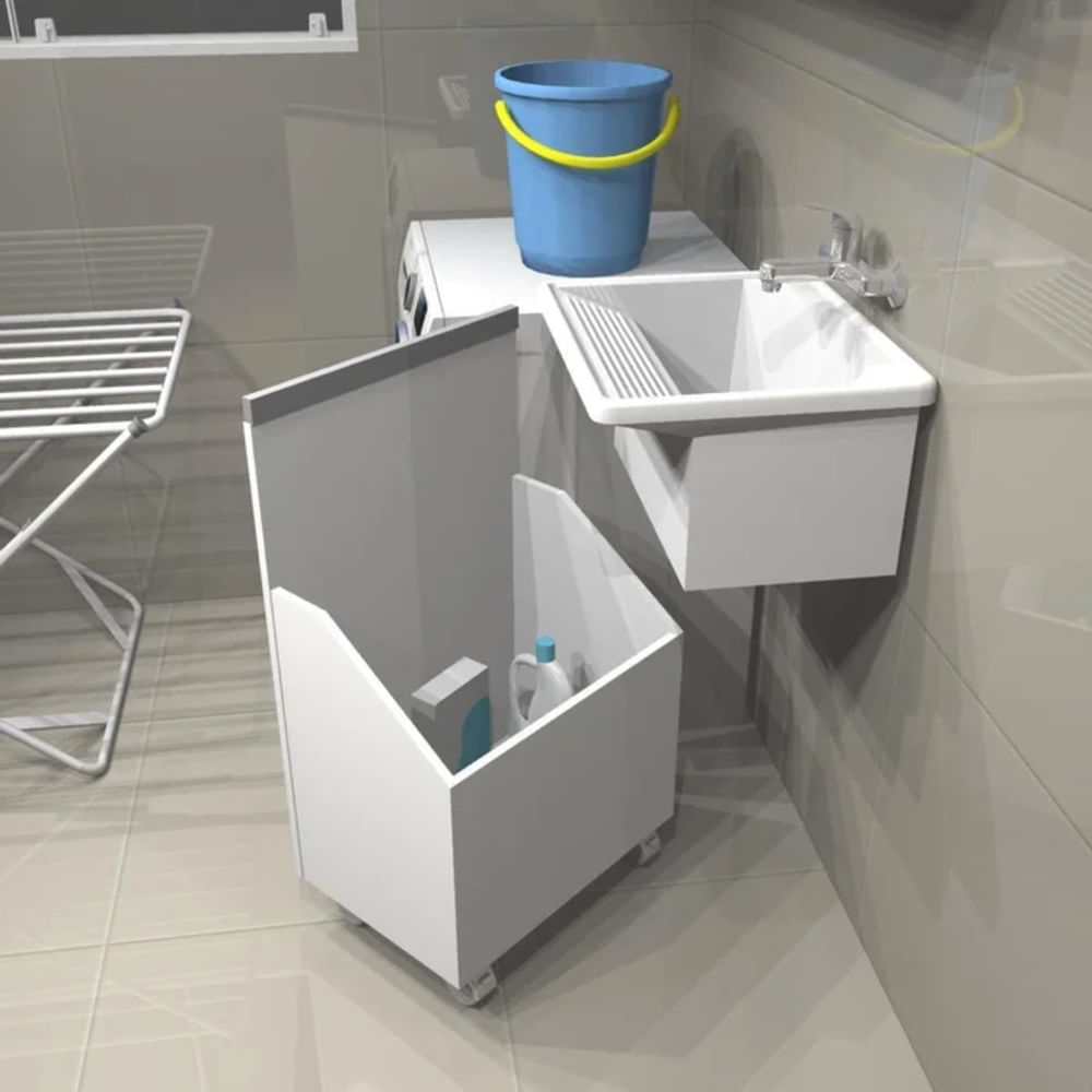 Mueble Gabinete Inferior para Almacenamiento Juliette Blanco RyR MUEBLES