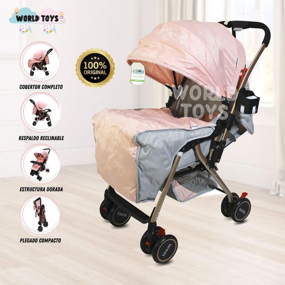 Coche Cuna de Paseo Beautiful MOOI Light Pink