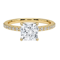 Anillo de Compromiso Afrodita 368 Plata Maciza Bañado en Oro T6