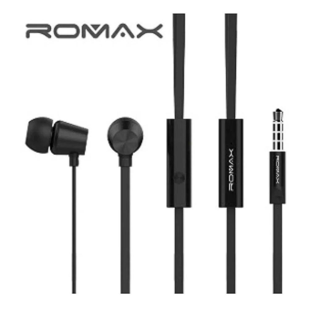 Audífonos Earphones extrabass  con Micrófono ROMAX
