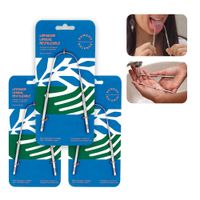 Limpiador Lingual Reutilizable de Acero Inoxidable Bamboo Balance 3 Unidades