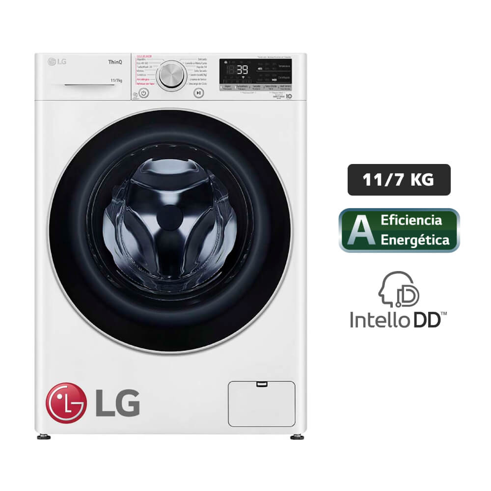 Lavaseca LG Carga Frontal 11Kg/7Kg WD11WVC3S6 Blanco