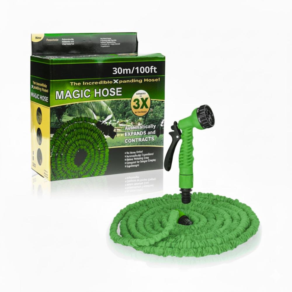 Manguera Multiusos Expandible Retráctil con Accesorios hasta 30 Metros 7 en 1