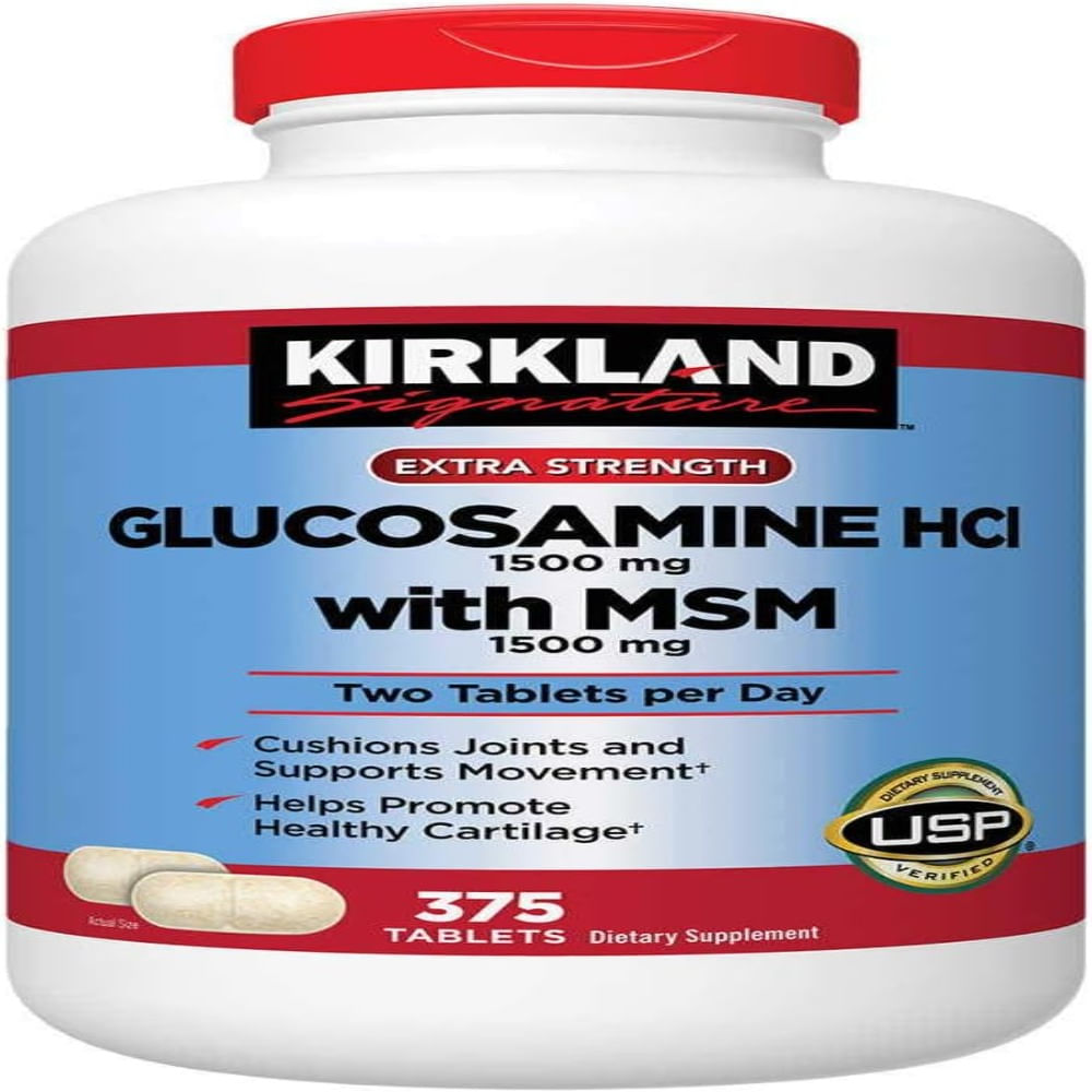 Kirkland Signature Pastillas de Glucosamina Extra Fuerte 375 unidades