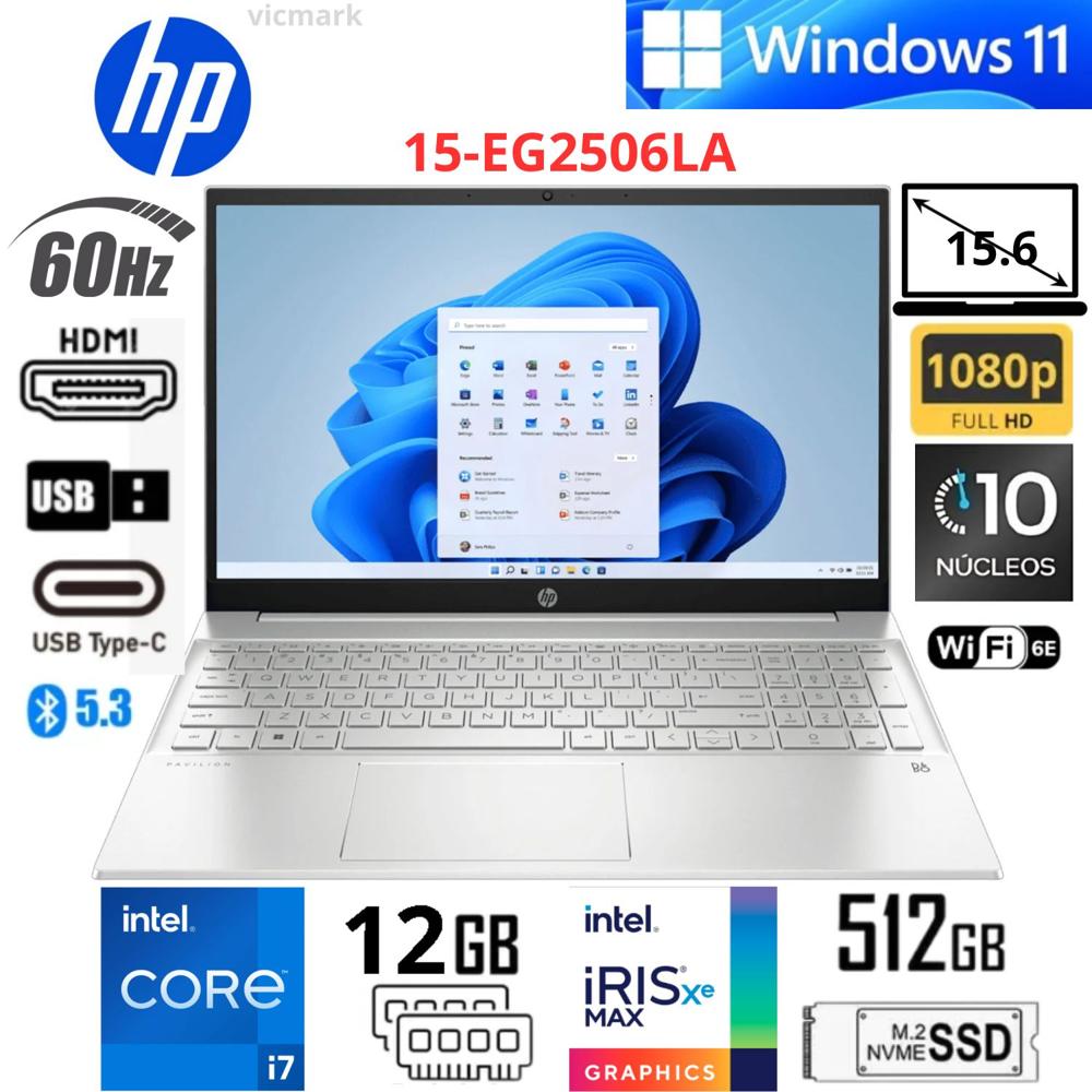 HP Pavilion 15-eg2506la  FHD i7-1255U 12GB 512GB SSD Win11