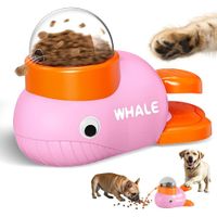 Juguete Interactivo para Perros Dispensador de Premios con Forma de Ballena Rosa