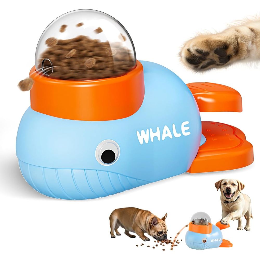 Juguete Interactivo para Perros Dispensador de Premios con Forma de Ballena Azul