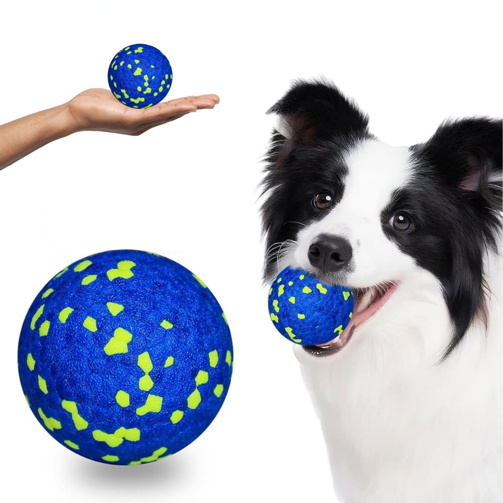 Pelota Super-resistente para Perros de Todos los Tamaños E-TPU Diámetro 7cm Color Azul
