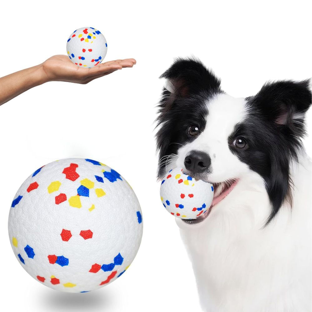 Pelota Super-resistente para Perros de Todos los Tamaños E-TPU Diámetro 7cm Color Blanco