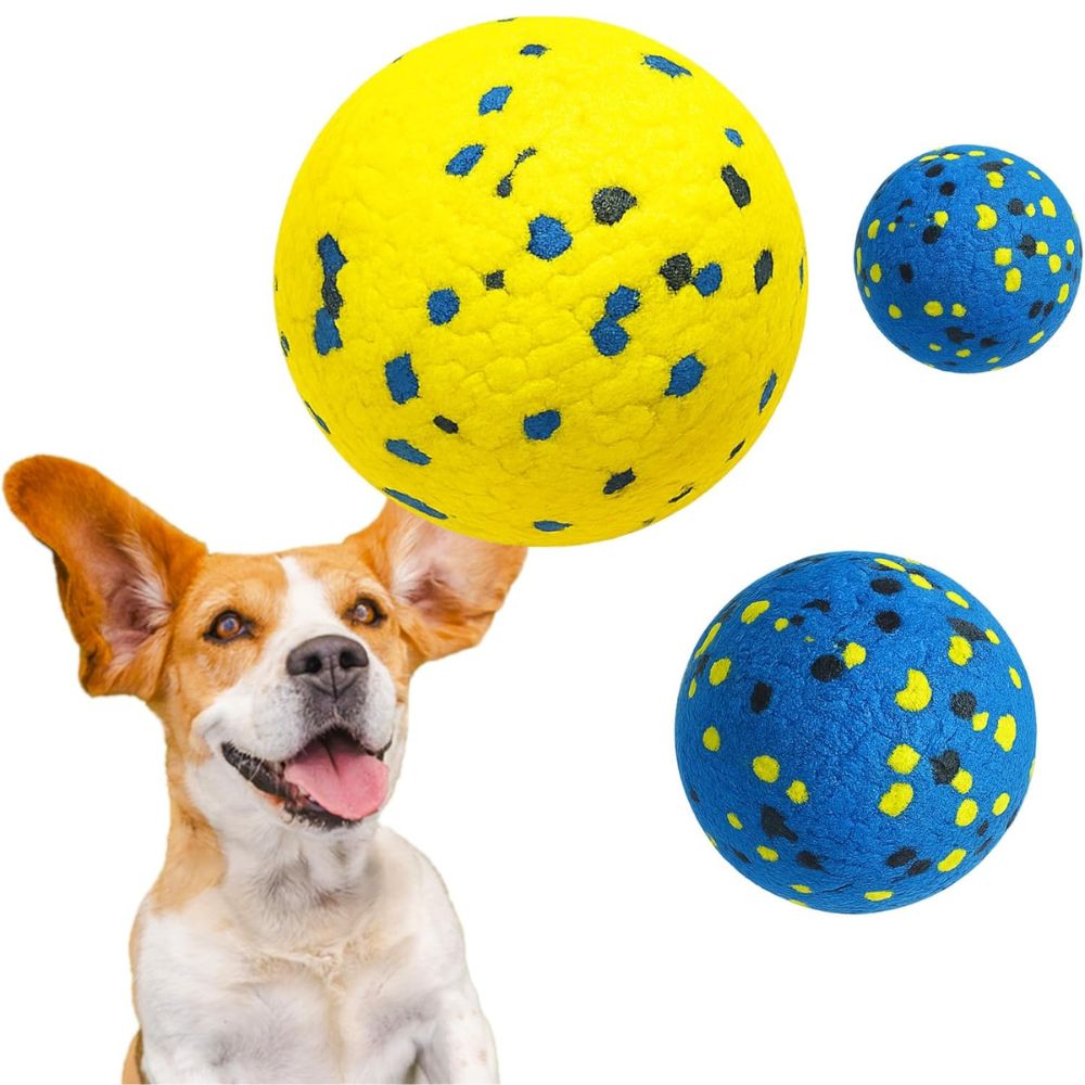 Pack 3 Unidades Pelota Super-resistente para Perros de Todos los Tamaños E-TPU Diámetro 7cm