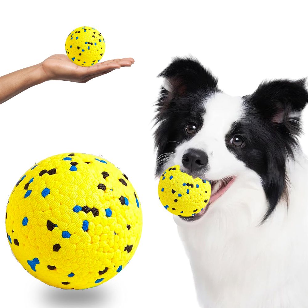 Pelota Super-resistente para Perros de Todos los Tamaños E-TPU Diámetro 7cm Color Amarillo