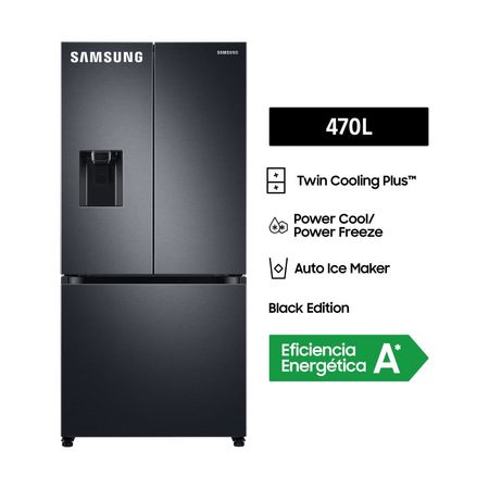 Refrigeradora Samsung RF49A5202B1/PE French Door 470L Negro