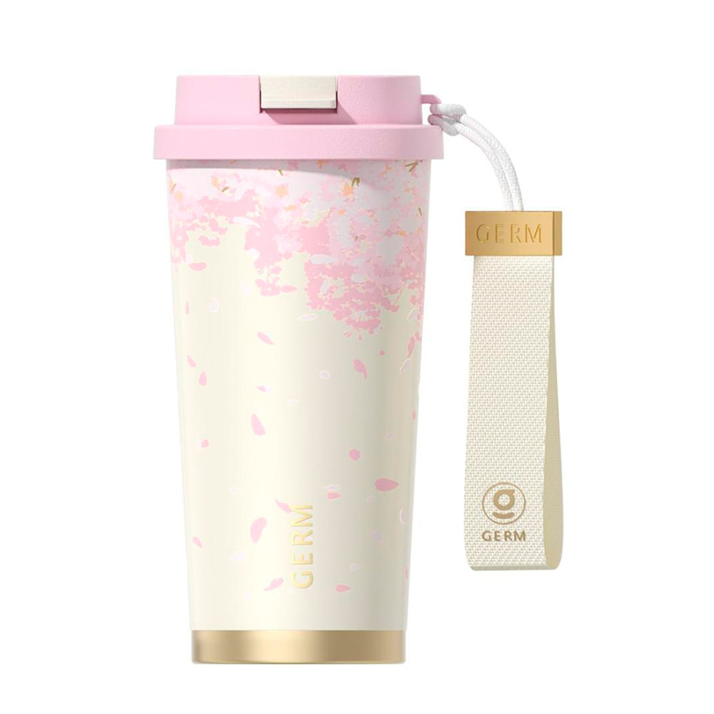 Vaso Térmico Germ Sakura Blanco 500ml Acero Inoxidable