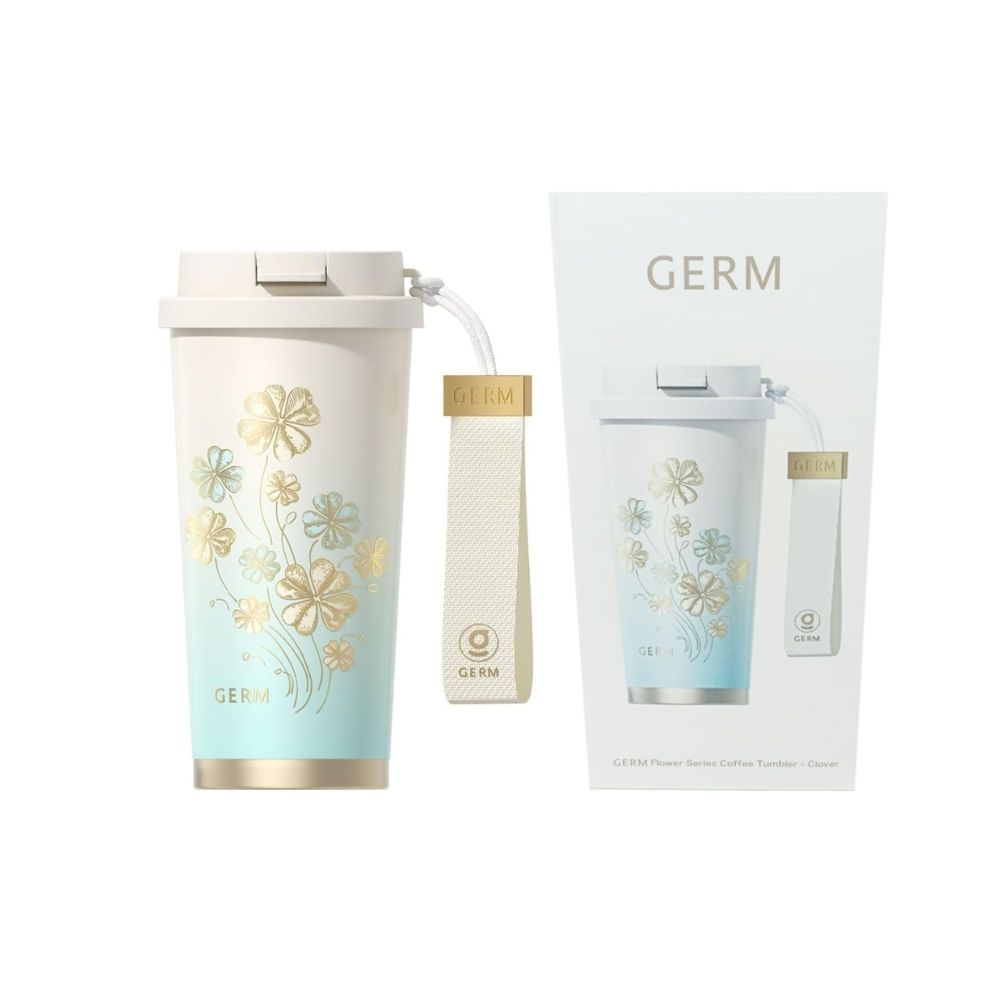 Vaso Térmico Germ Trebol Celeste 500ml Acero Inoxidable