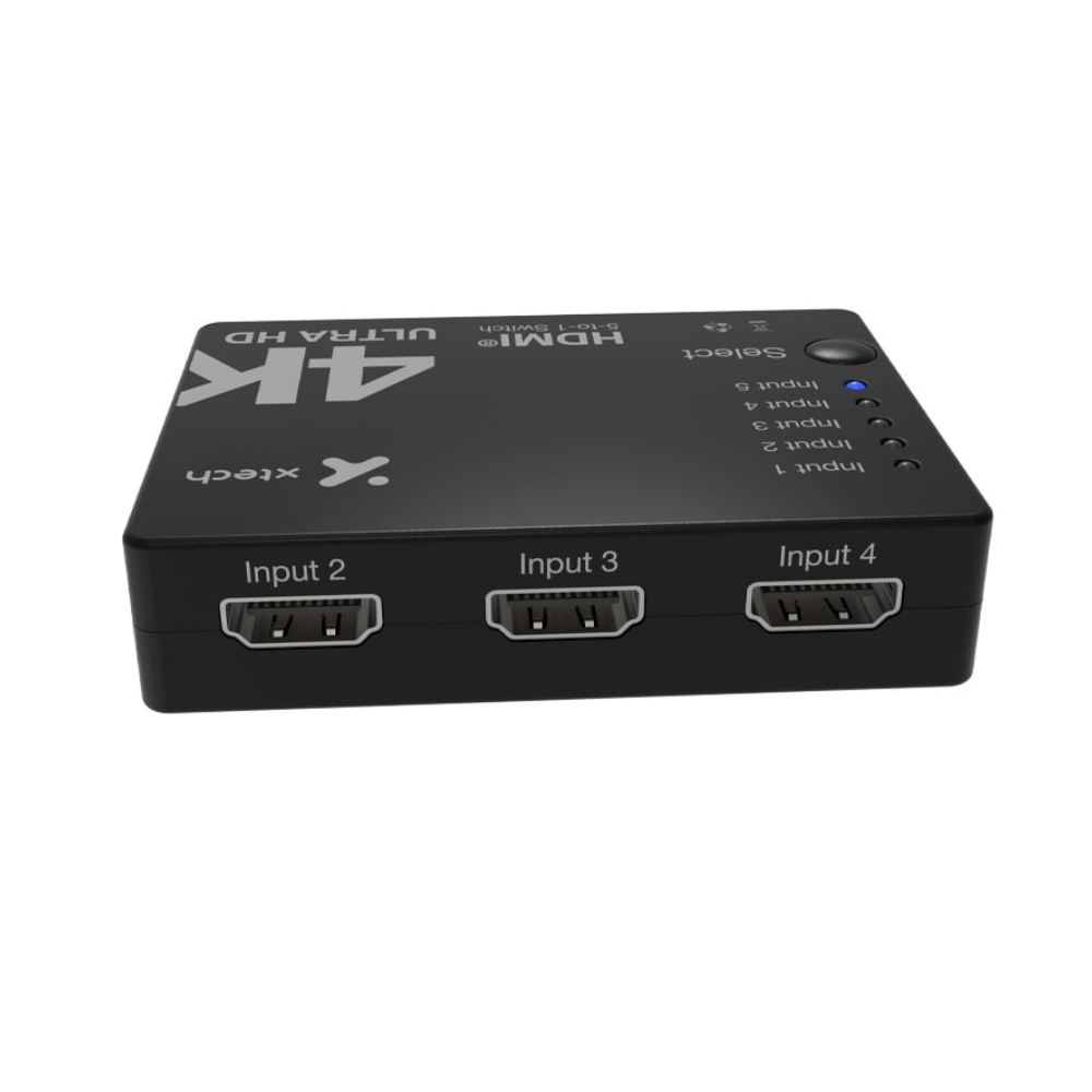 SWITCH XTECH 5 PUERTOS HDMI 1.4 3840X2160