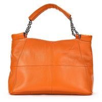 Cartera De Cuero Vacuno Diseño Práctico y Moderno 7611 Naranja