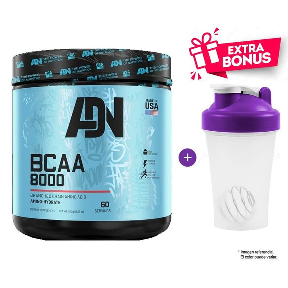 BCAA 8000 540GR ADN GREEN APPLE - 60 SERVICIOS