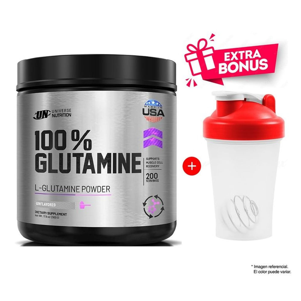 Glutamine Americana UN 500 G + Tomatodo