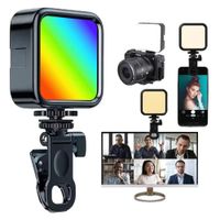 Luz Led RGB Recargable AY-83 Portátil Con Soporte Clip