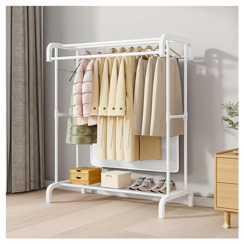 Colgador Organizador de Ropa de 4 barras 157x91x44cm Blanco