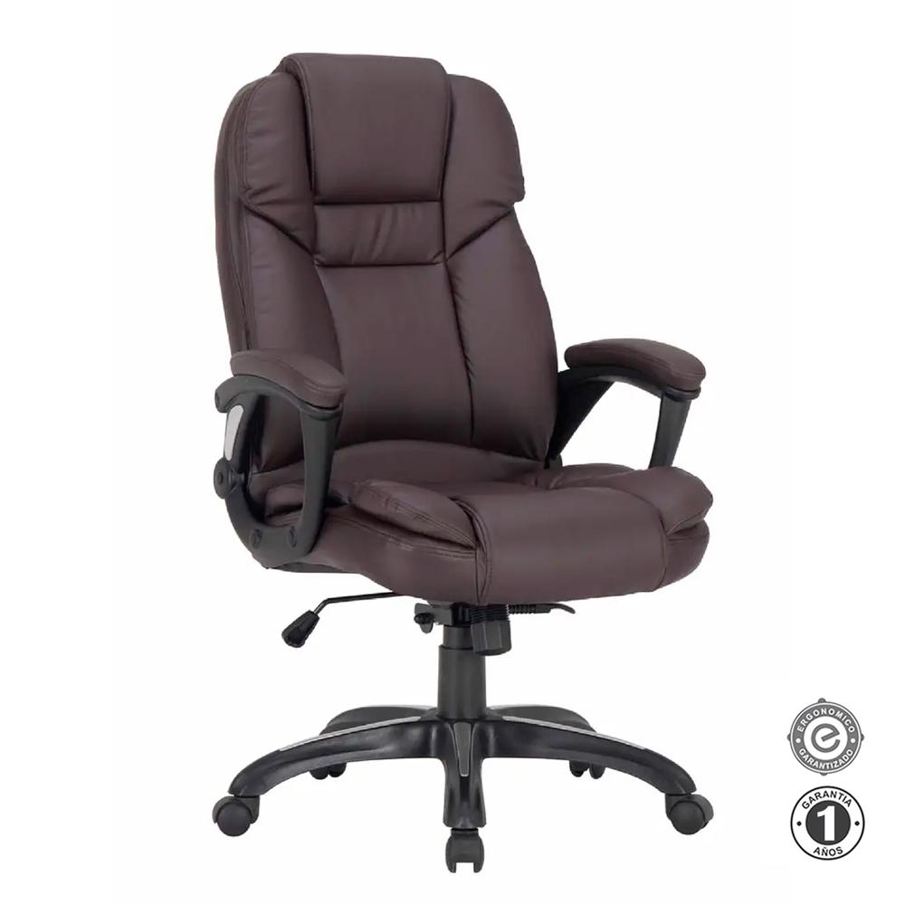 Silla Ergonómica Premium Presidente Cuero Café Ofideas