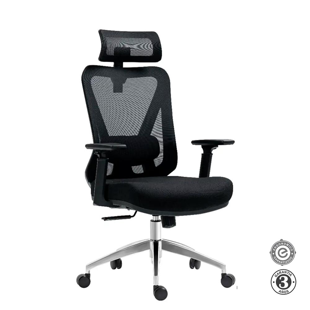 Silla Ergonómica Smart Presidente Syncro 3D Negro Ofideas
