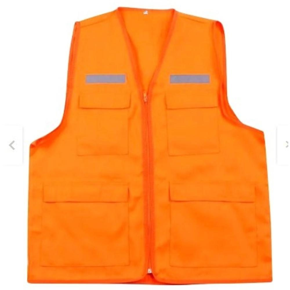 CHALECO REFLECTIVO DRIL MARCA WORKFORCE COLOR NARANJA TALLA M
