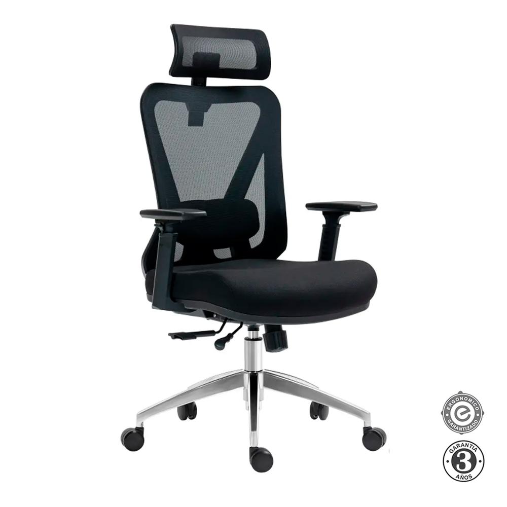 Silla Ergonómica Smart Presidente Syncro Slider 3D Negro Ofideas