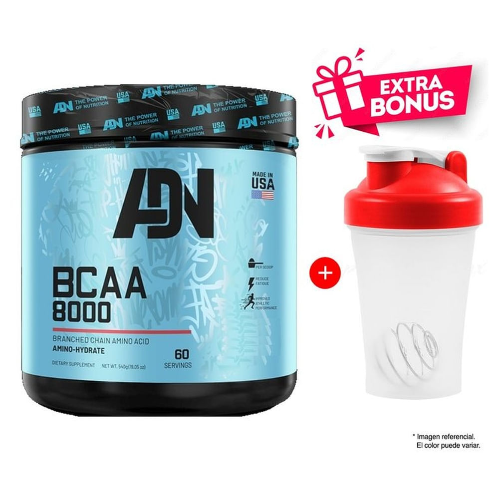 bcaa 8000 540 gr aminoácidos adn green apple + tomatodo