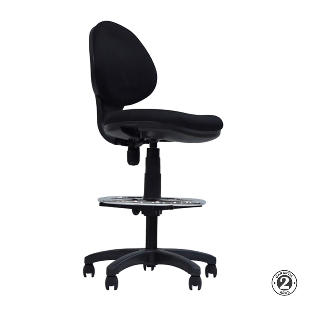 Silla Focus Cajero Sin Brazo Bn Ac Negro Ofideas