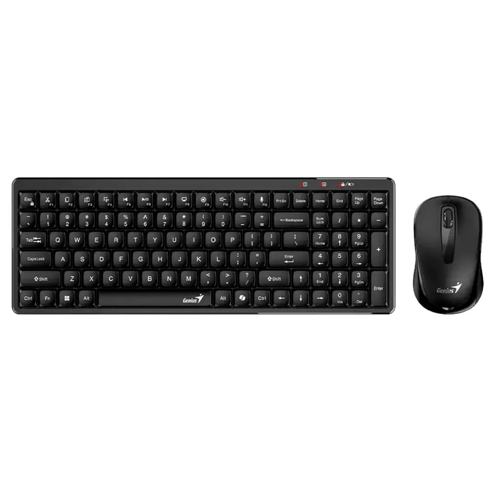 Kit Teclado y Mouse Genius Luxemate Q8100 conexion USB Negro