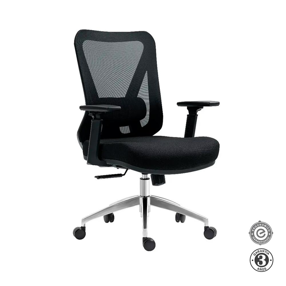 Silla Ergonómica Smart Gerente Syncro 3D Negro Ofideas