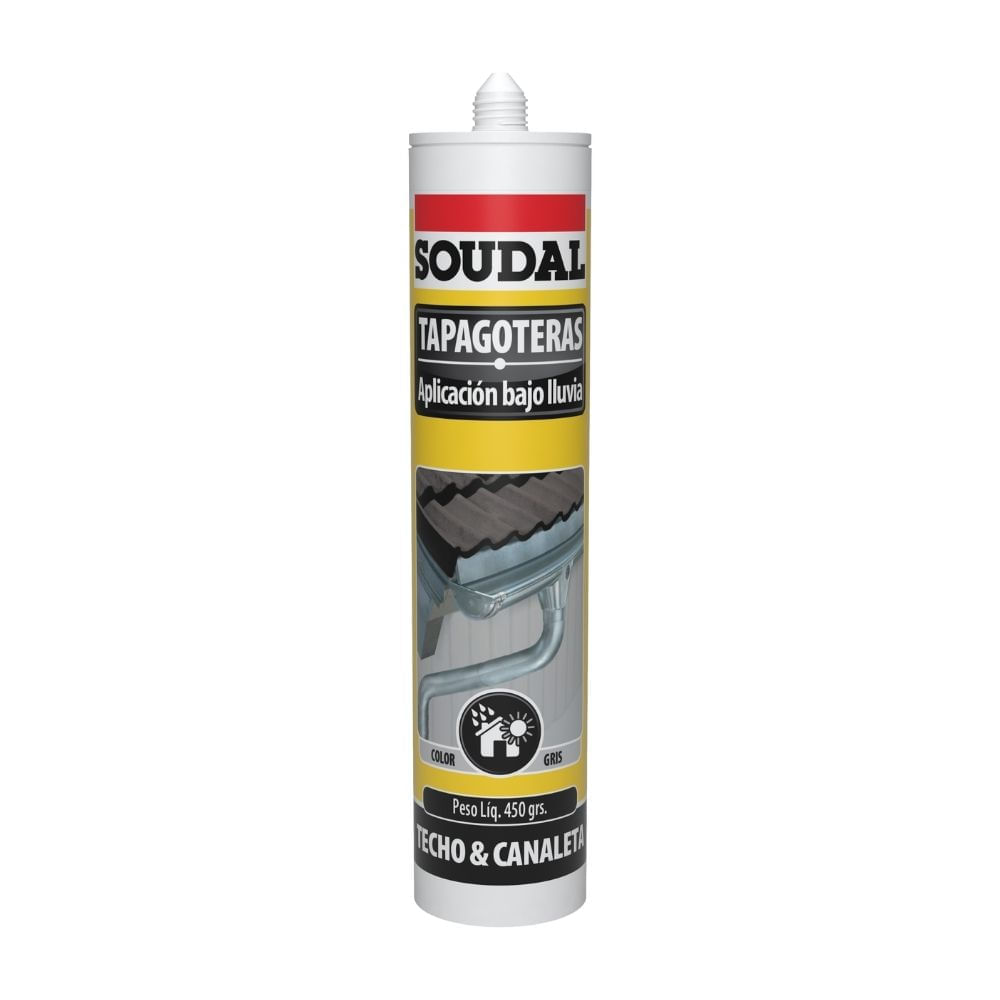 Tapagoteras Sellador Hibrído Gris 270ml Soudal